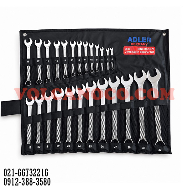 ست آچار 25 پارچه یکسر رینگ حرفه ای ادلر آلمان